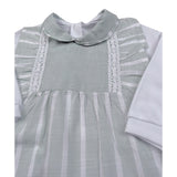 Babyvip Tutina Bicolore con Fantasia A Righe per Neonata T2859 BIANCO/VERDE BABYVIP 