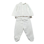 Babyvip Completo 2 Pezzi Shirt-Ghettina Tinta Unita per Neonato T3819 BIANCO BABYVIP 