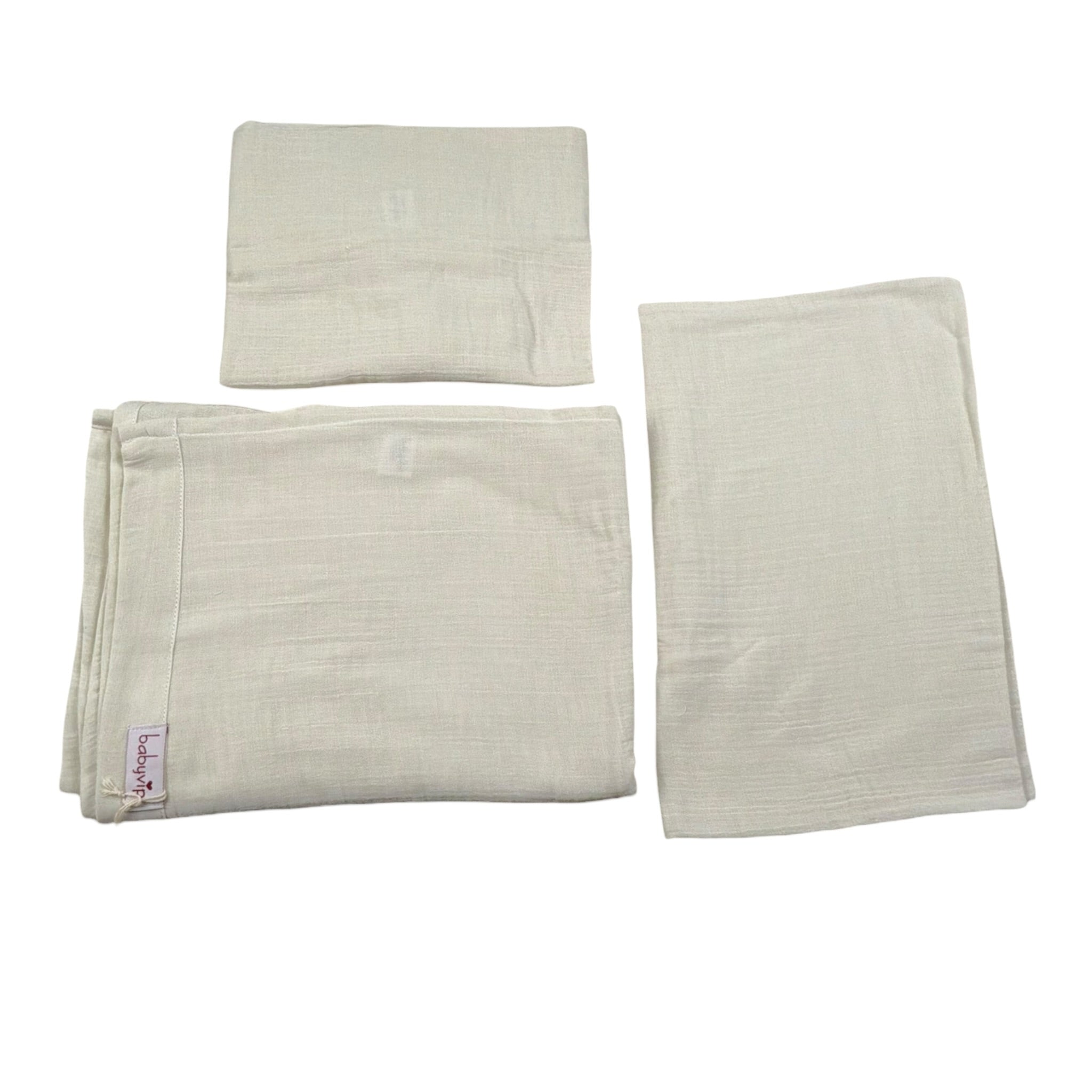 Babyvip Set 3 Lenzuola Tinta Unita per Neonato T7051 BEIGE BABYVIP 