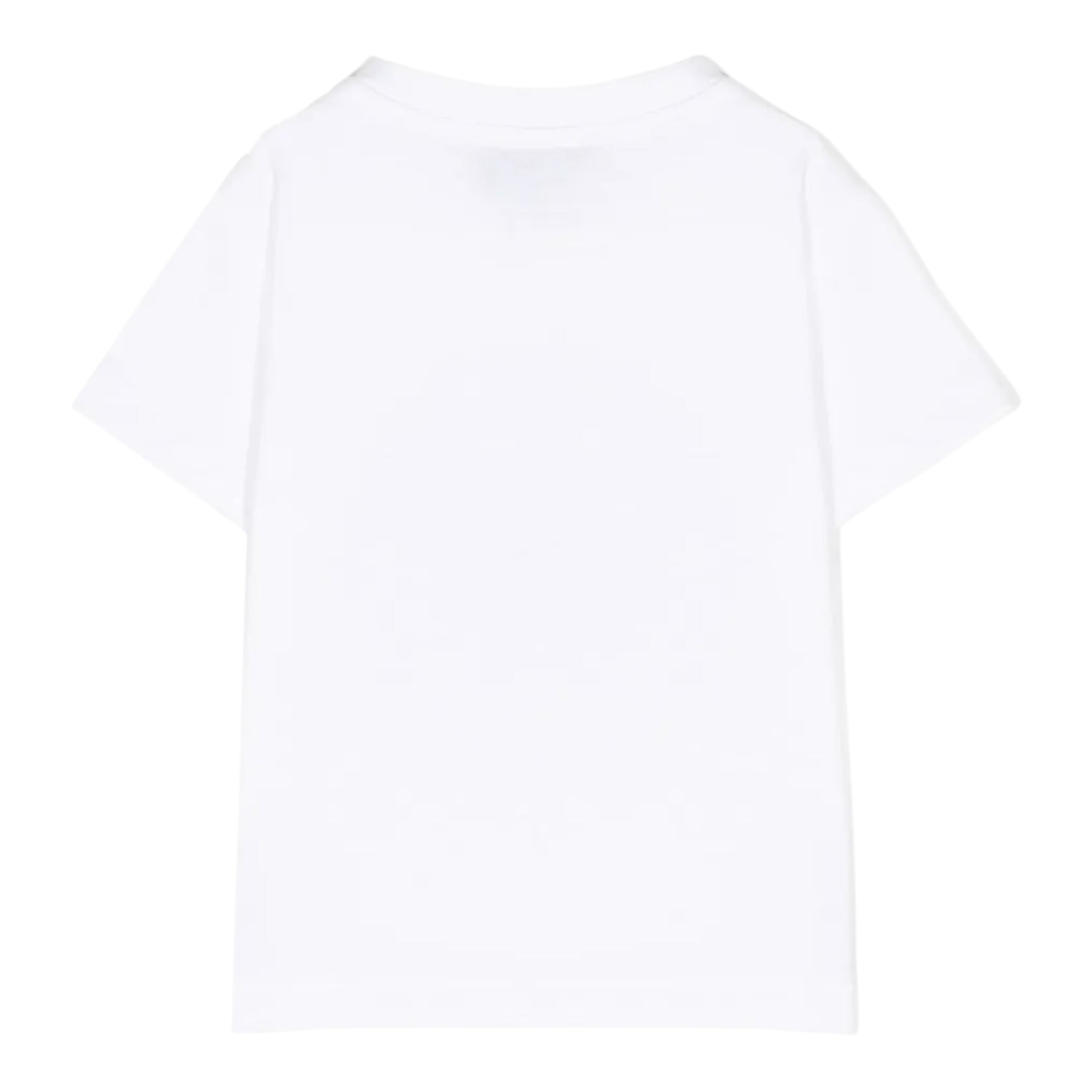 Balmain T-Shirt Girocollo Tinta Unita con Stampa per Neonata BS8551 BIANCO BALMAIN 