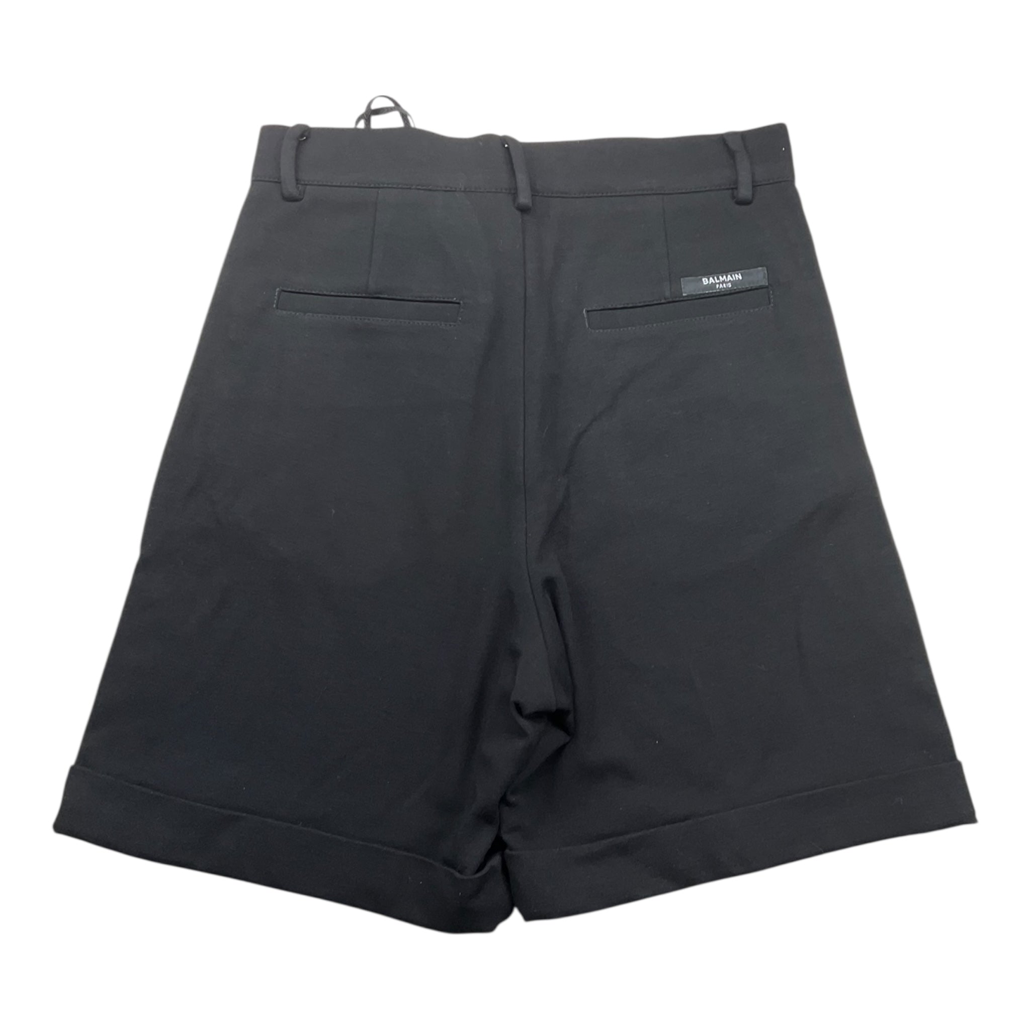 Balmain Bermuda Tinta Unita con Elastico In Vita E Profili In Contrasto per Bambino BU6R29J0371 NERO BALMAIN 