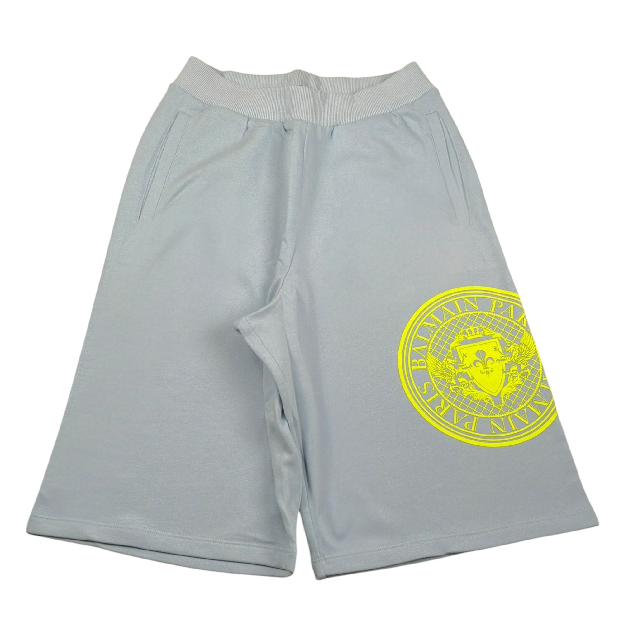Balmain Bermuda tinta unita con Logo Azzurro per Bambino BU6S39 AZZURRO BALMAIN 