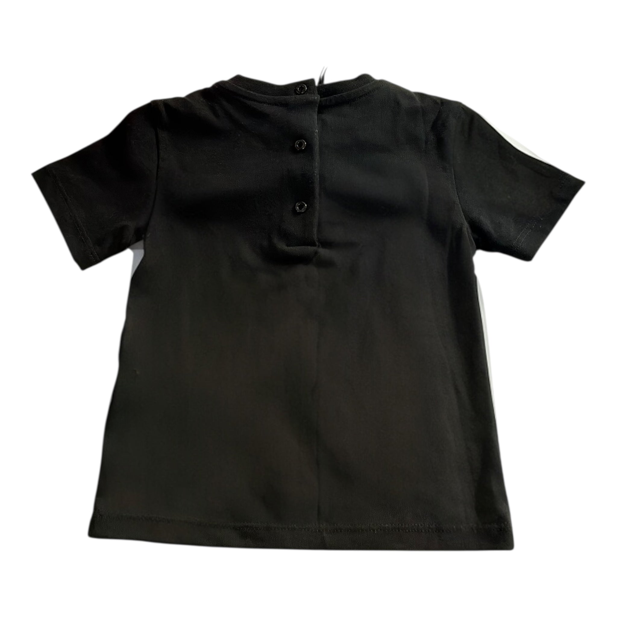 Balmain T-Shirt Girocollo Tinta Unita con Stampa per Neonato BV8581 NERO BALMAIN 