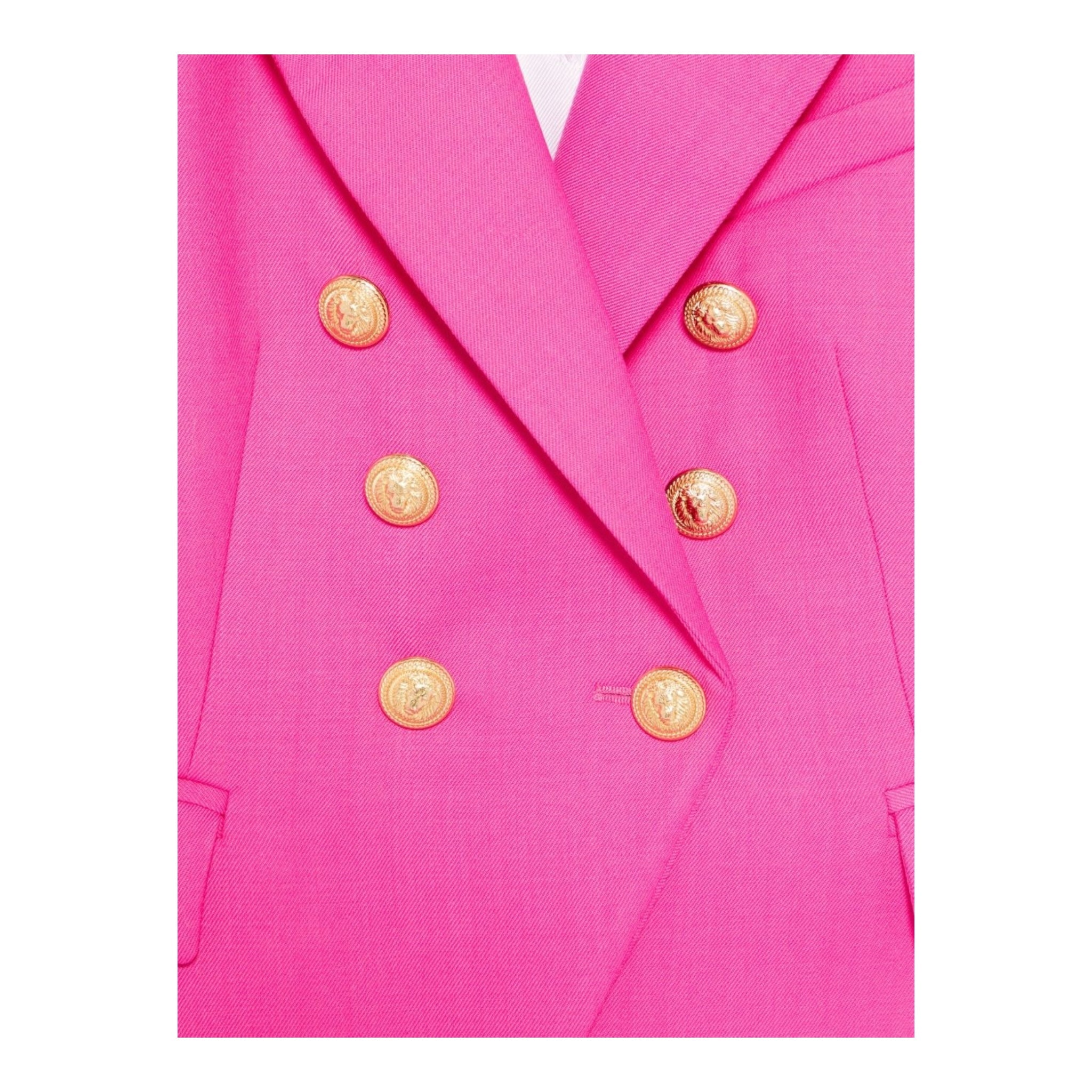 Balmain Giacca Tinta Unita con Bottoni per Bambina BW2A04 FUXIA BALMAIN 