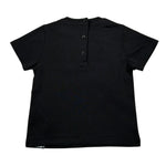 Balmain T-Shirt Girocollo Tinta Unita con Stampa per Neonato BW8541X NERO BALMAIN 
