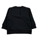 Balmain Felpa Chiusa Girocollo tinta unita con Logo Nero per Neonato V4560NX NERO BALMAIN 