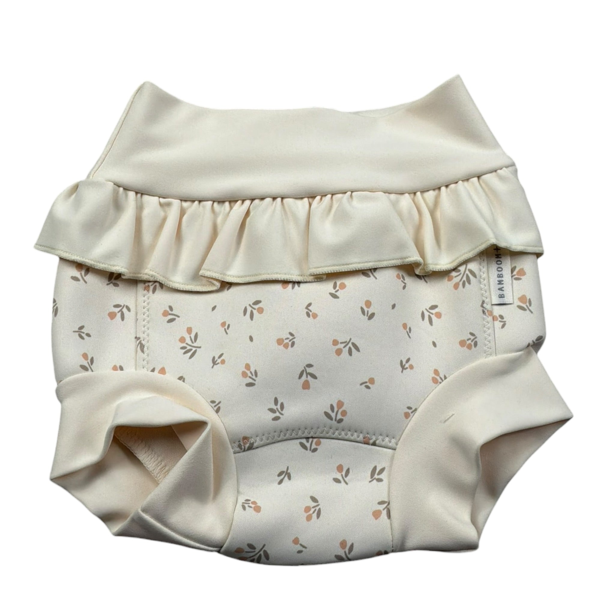 Bamboom+Babies Costume Contenitivo Pannolino Tinta Unita con Stampa per Neonata 7199 PANNA BAMBOOM+BABIES 