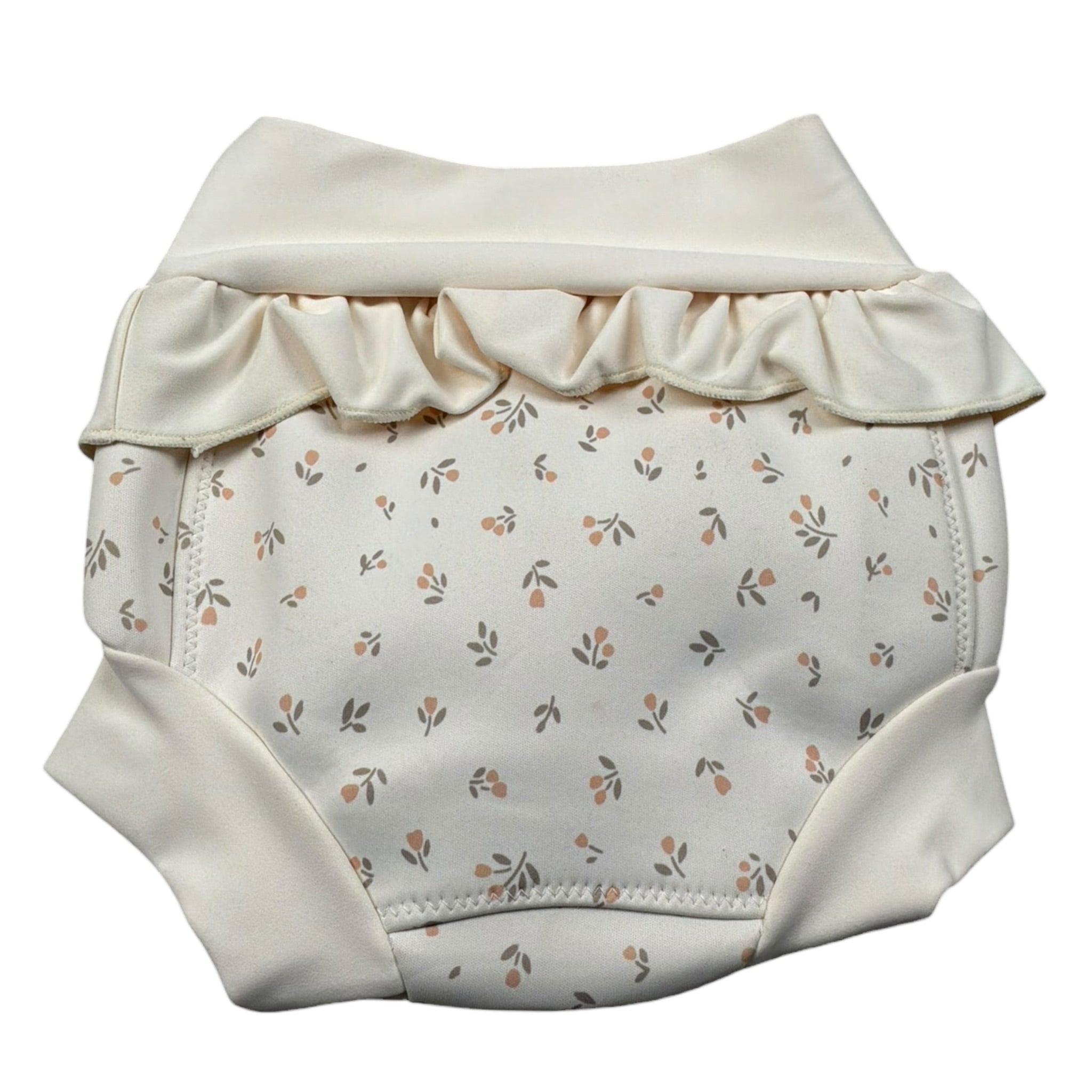 Bamboom+Babies Costume Contenitivo Pannolino Tinta Unita con Stampa per Neonata 7199 PANNA BAMBOOM+BABIES 