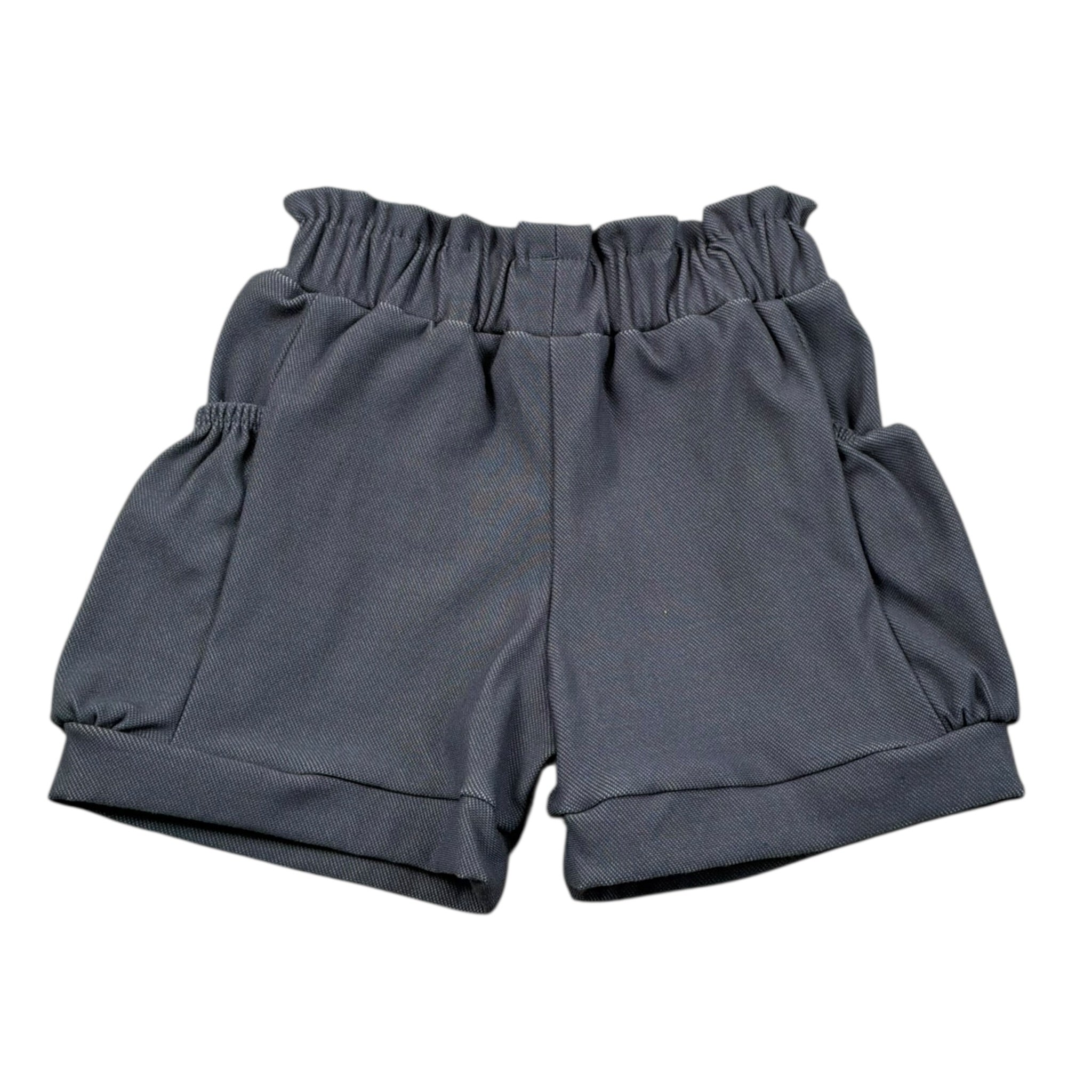 Bamboom+Babies Short Tinta Unita con Elastico In Vita per Neonata 828 BLU BAMBOOM+BABIES 