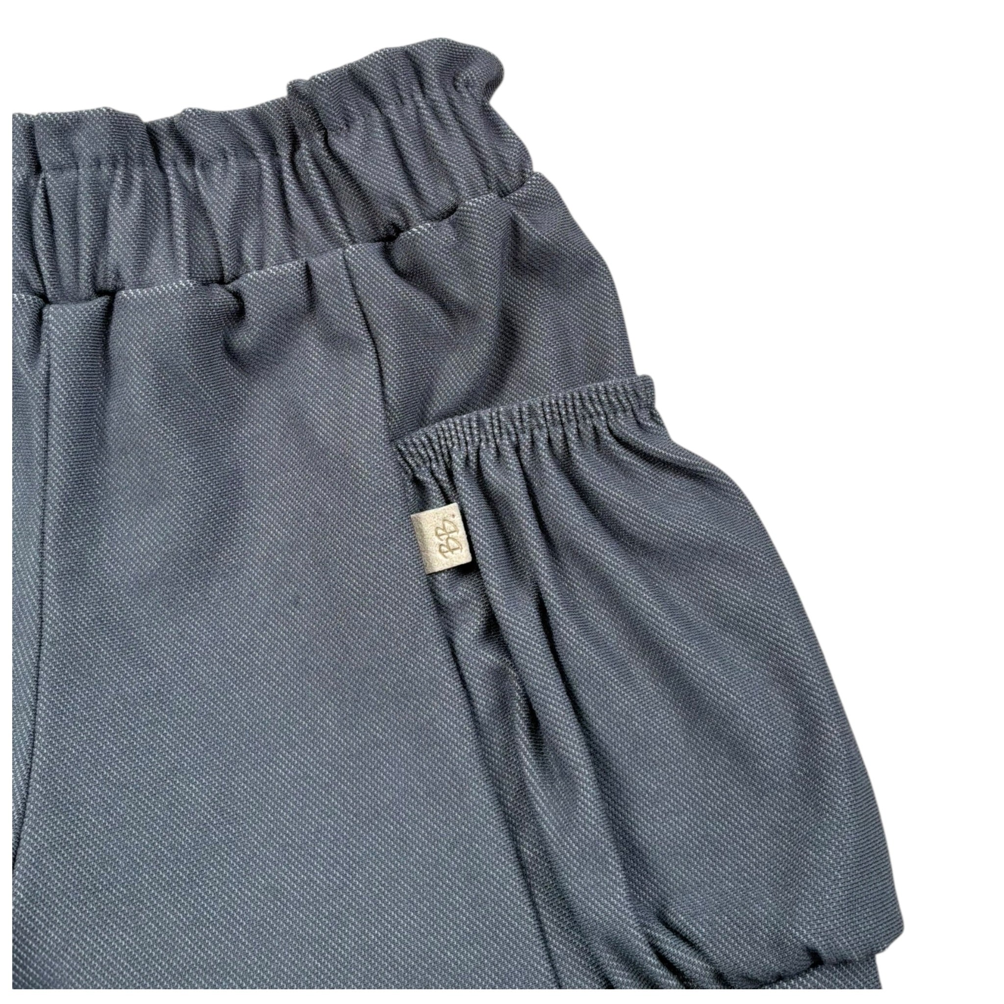 Bamboom+Babies Short Tinta Unita con Elastico In Vita per Neonata 828 BLU BAMBOOM+BABIES 