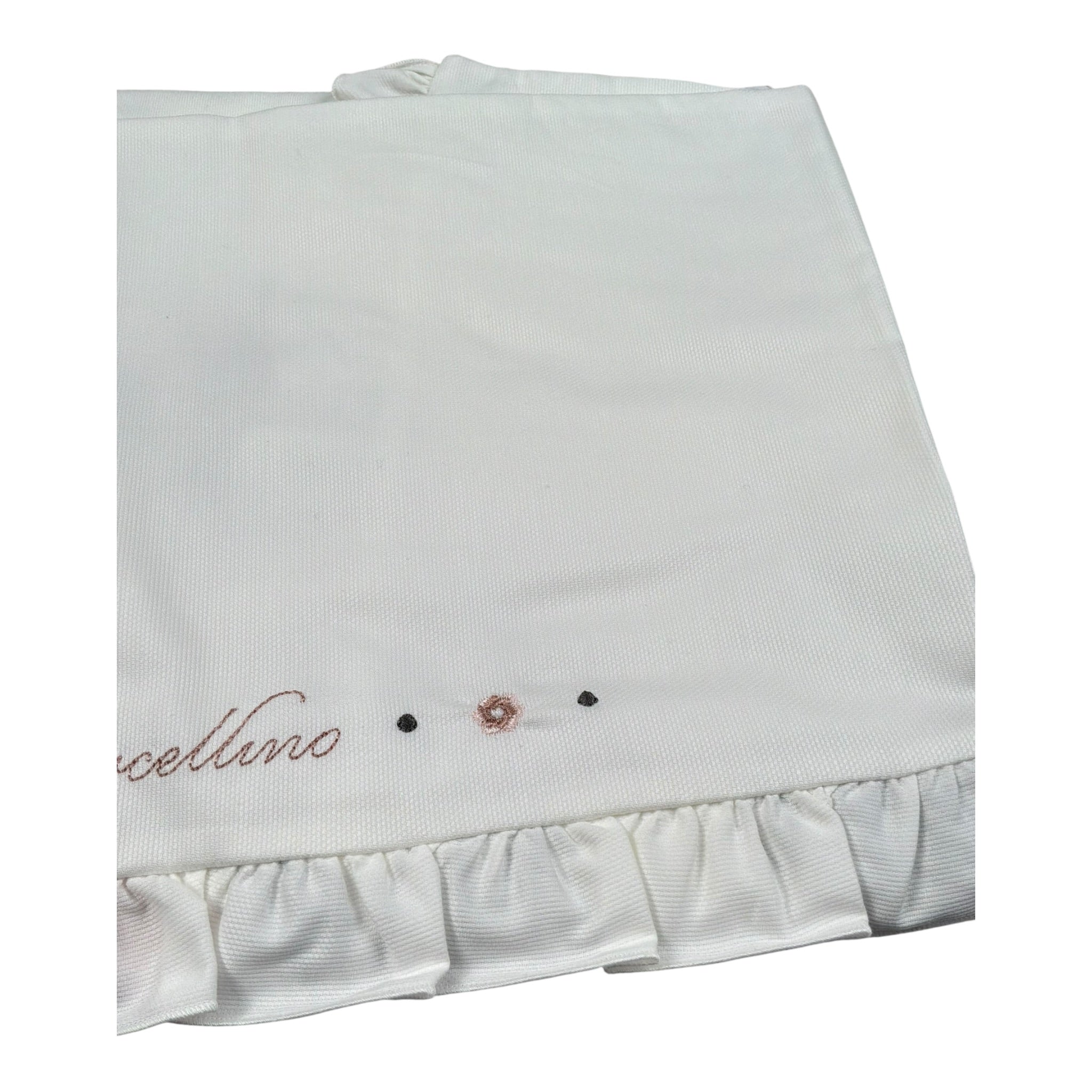 Barcellino Coperta tinta unita Stampa Fantasia Bianco per Neonata 106314 BIANCO BARCELLINO 