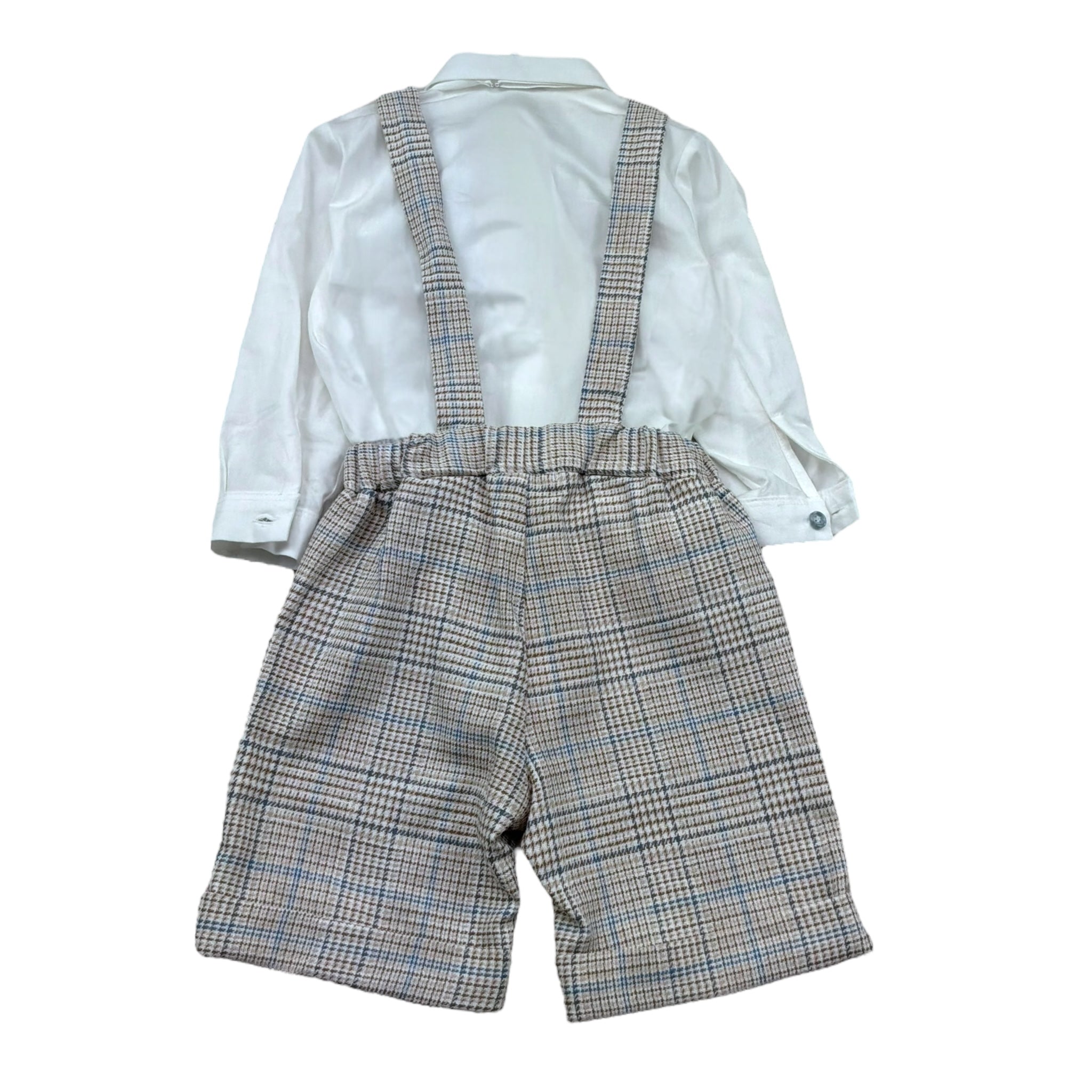 Barcellino Completo 3 Pezzi Camicia-Bermuda-Papillon per Neonato 110606 BIANCO BARCELLINO 
