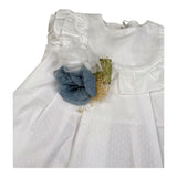 Barcellino Completo 2 Pezzi Camicia-Culotte per Neonata 120816 BIANCO/BLU BARCELLINO 