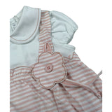 Barcellino Pagliaccetto Bicolore Mezza Manica per Neonata 120903 BIANCO/ROSA BARCELLINO 
