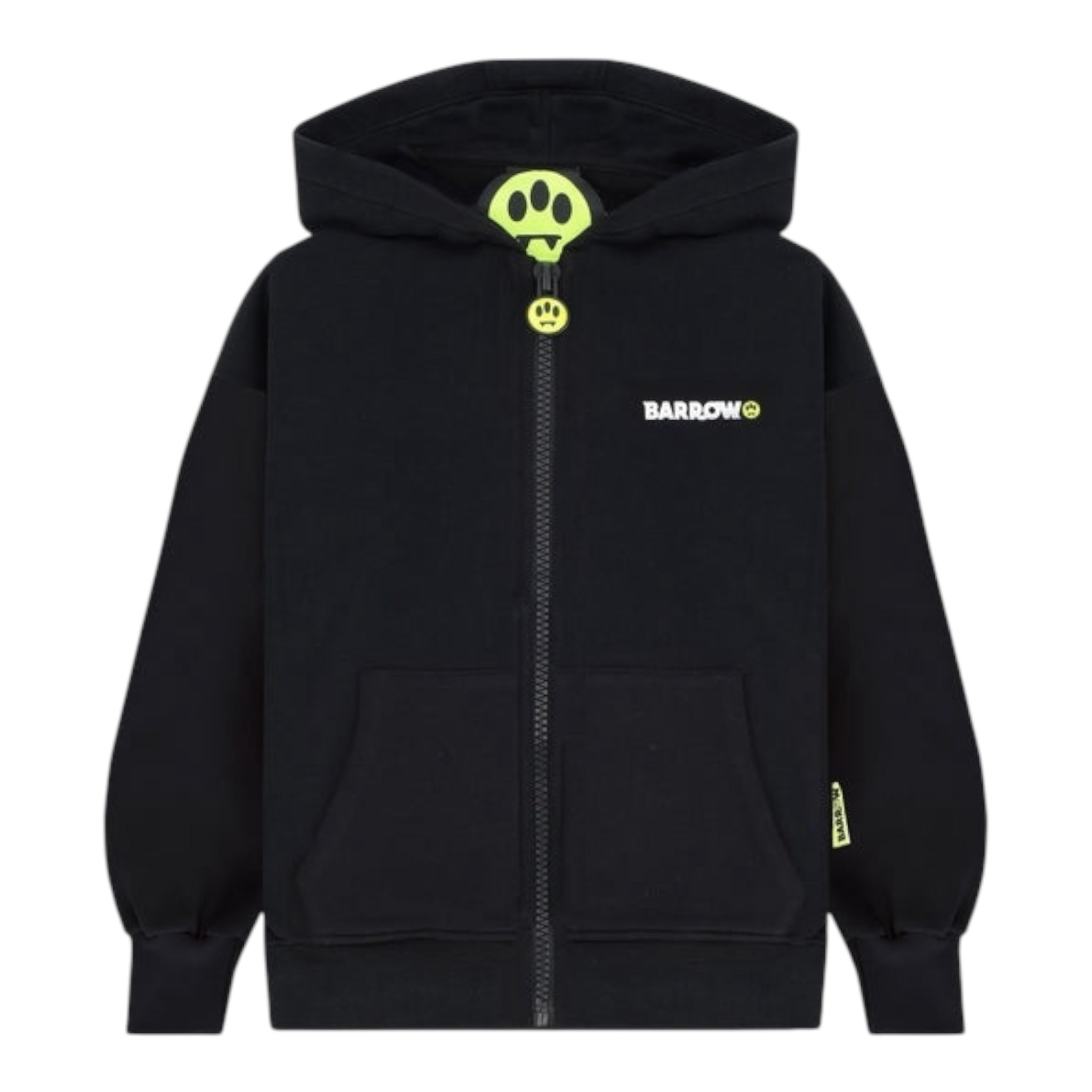 Barrow Kids Felpa con Zip E Cappuccio Tinta Unita per Bambino S5BKJUKZH077 NERO BARROW KIDS 