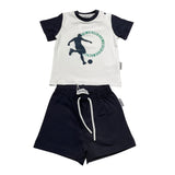 Bikkembergs Completo 2 Pezzi Bicolore T-Shirt-Bermuda per Neonato BK3415X BIANCO/BLU BiKKEMBERGS 