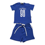 Bikkembergs Completo 2 Pezzi Tinta Unita T-Shirt-Bermuda per Neonato BK3416 BLU BiKKEMBERGS 