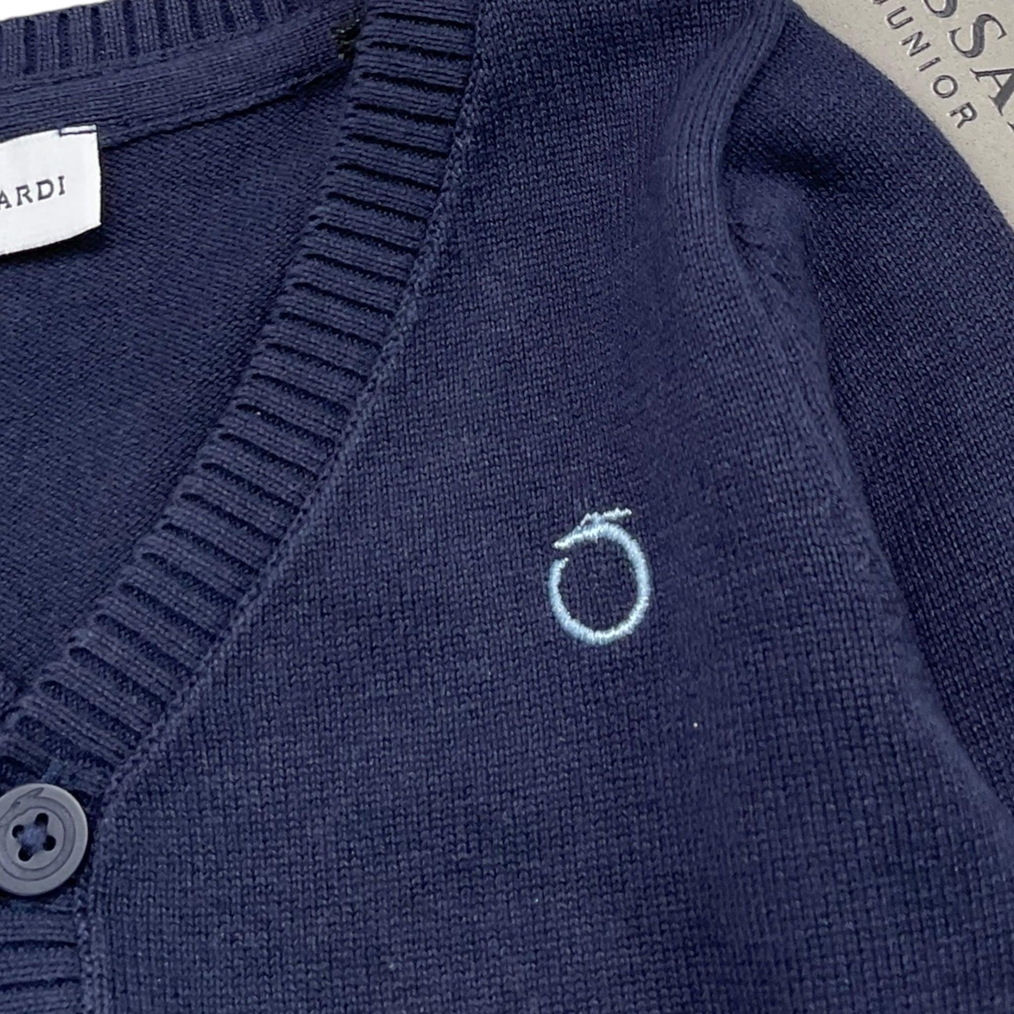 Bikkembergs Cardigan Tinta Unita con Bottoni per Neonato BK3450N BLU BiKKEMBERGS 