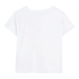 Billieblush T-Shirt Tinta Unita Girocollo con Stampa per Bambina U20929 BIANCO BillIEBLUSH 