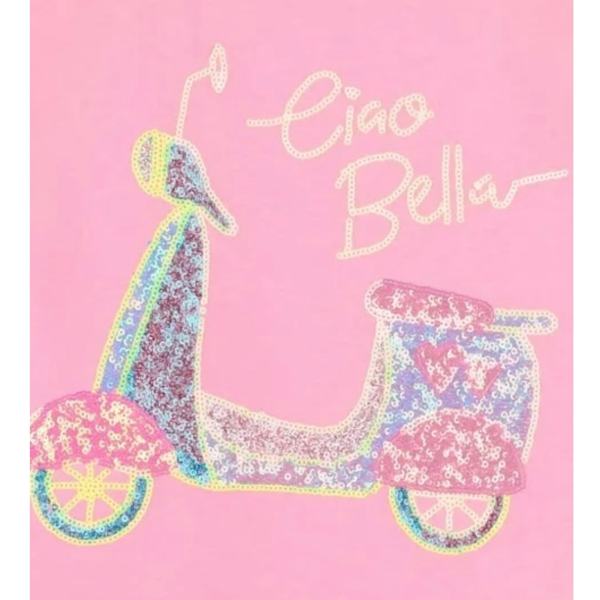 Billieblush T-Shirt Tinta Unita con Stampa Paillettes per Neonata U20950X ROSA BillIEBLUSH 