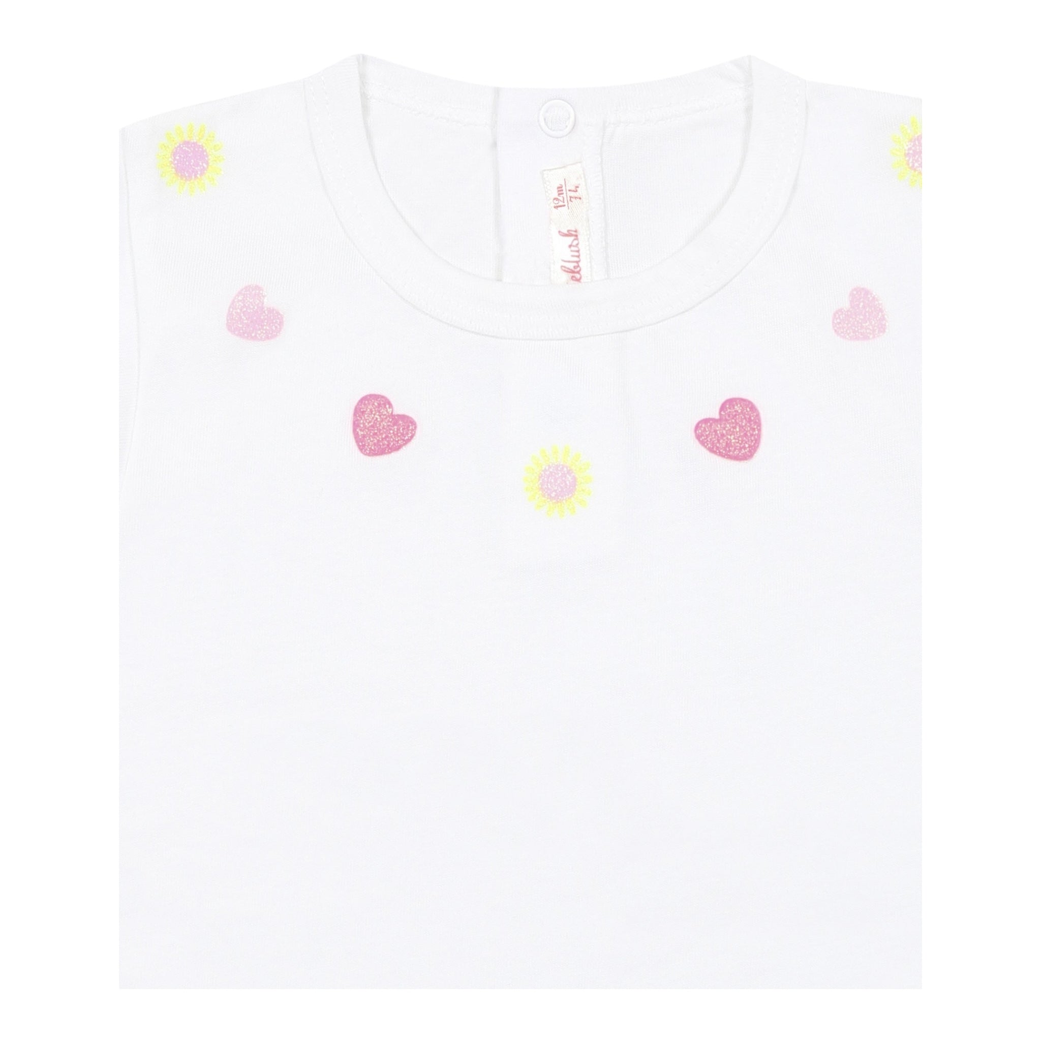 Billieblush T-Shirt Tinta Unita con Stampa per Neonata U21105 BIANCO BillIEBLUSH 