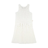 Billieblush Abito Tinta Unita con Fiori Giromanica per Neonata U21132 BIANCO BillIEBLUSH 