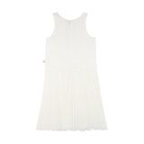 Billieblush Abito Tinta Unita con Fiori Giromanica per Bambina U21132J BIANCO BillIEBLUSH 