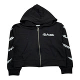 Blauer Felpa con Zip E Cappuccio Tinta Unita con Stampe per Bambina 25SBLGF02547 NERO BLAUER 