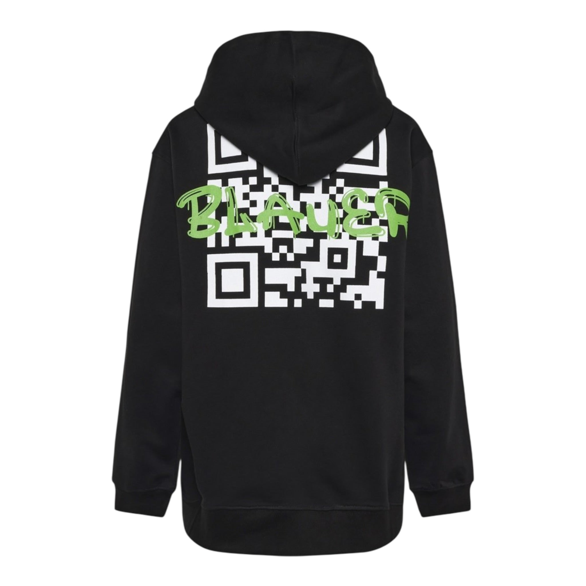 Blauer Felpa Tinta Unita con Stampa E Cappuccio per Neonato 25SBLKF08561 NERO BLAUER 