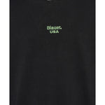Blauer Felpa Tinta Unita con Stampa E Cappuccio per Neonato 25SBLKF08561 NERO BLAUER 