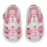 Boss Sangalo Tinta Unita con Logo per Neonata J51666 BIANCO BOSS 