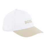Boss Berretto Bicolore con Logo per Neonato J51691 BIANCO BOSS 