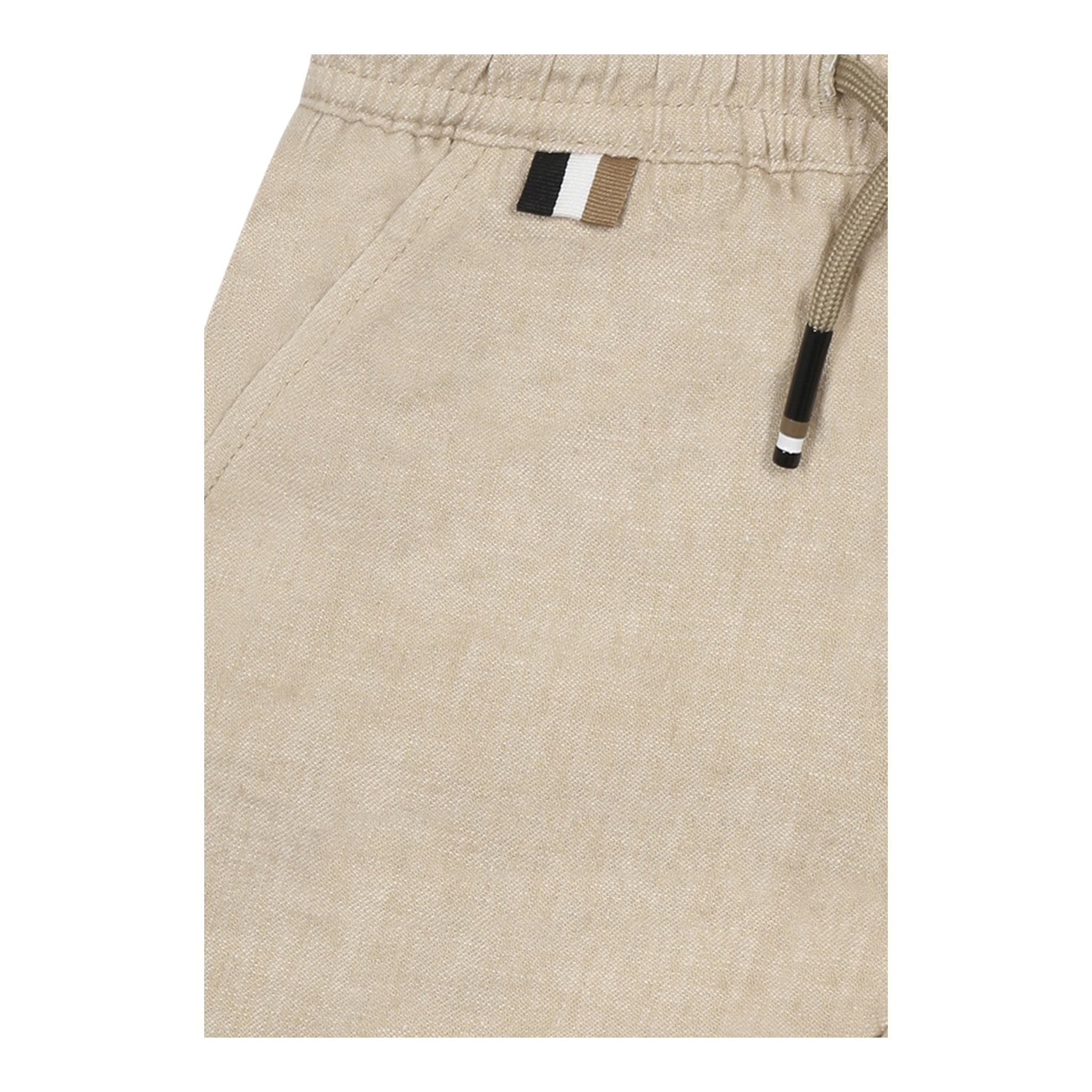 Boss Bermuda Tinta Unita con Elastico In Vita per Bambino J5198804 BEIGE BOSS 