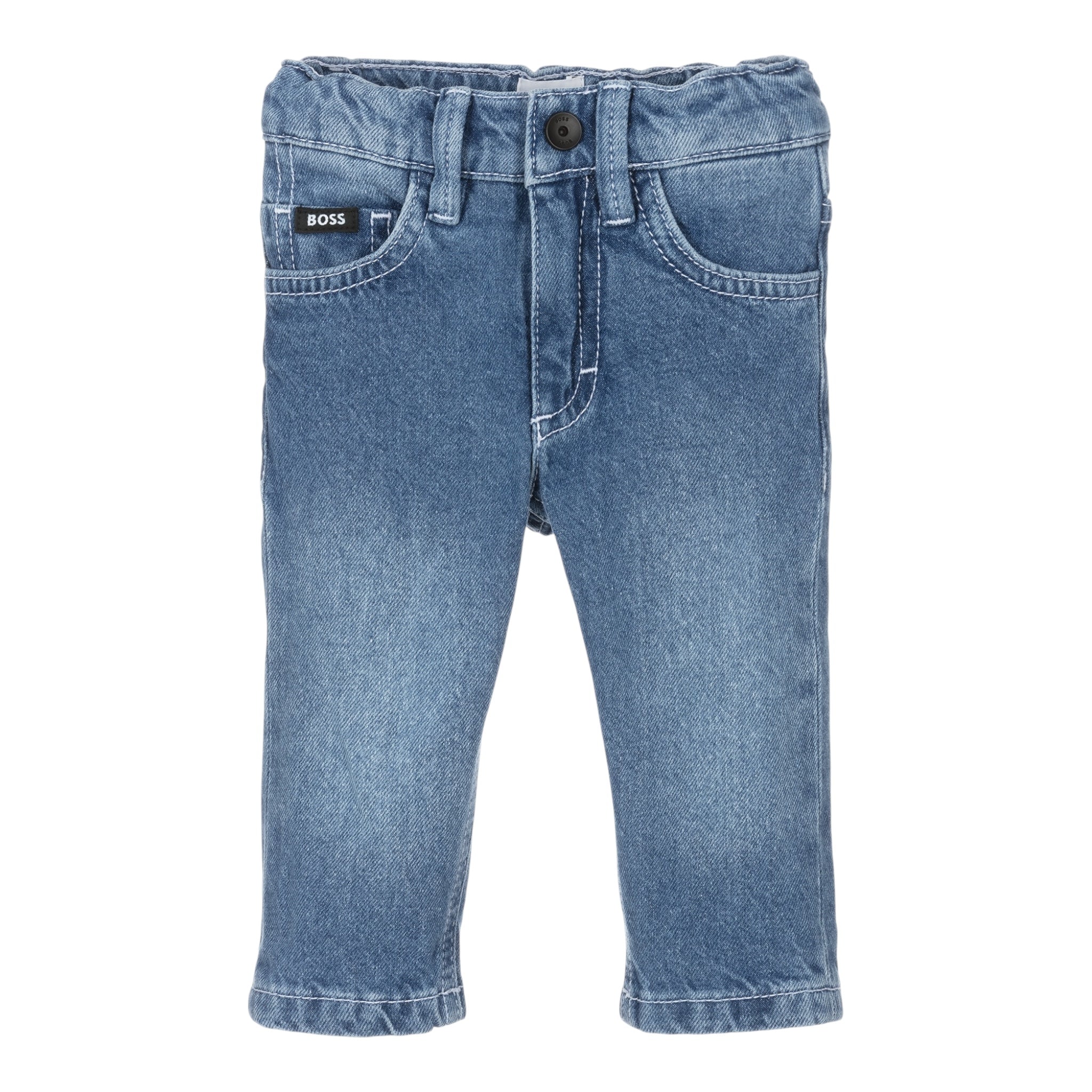 Boss Jeans Tinta Unita con Girovita Regolabile per Neonato J52081 BLU BOSS 