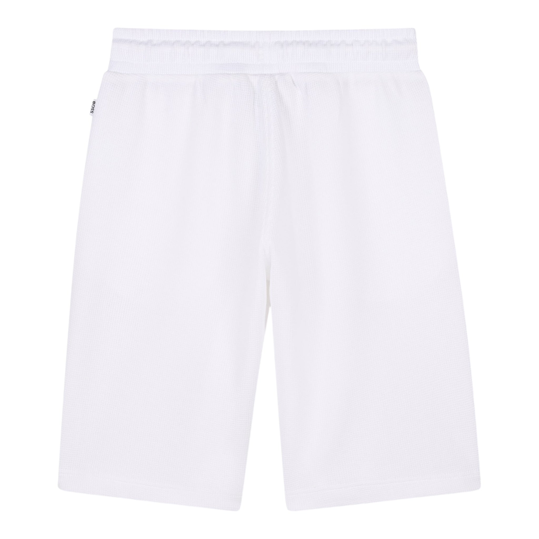 Boss Bermuda Tinta Unita con Logo per Bambino J52169B BIANCO BOSS 