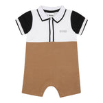 Boss Pagliaccetto Mezza Manica Bicolore per Neonato J52207 BIANCO/BEIGE BOSS 