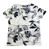 Boss T-Shirt Girocollo Tinta Unita con Fantasia per Bambino S00669 BIANCO BOSS 