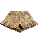 Caffe' D'Orzo Short Tinta Unita con Ricami per Bambina ZW6A29 BEIGE CAFFE' D'ORZO 