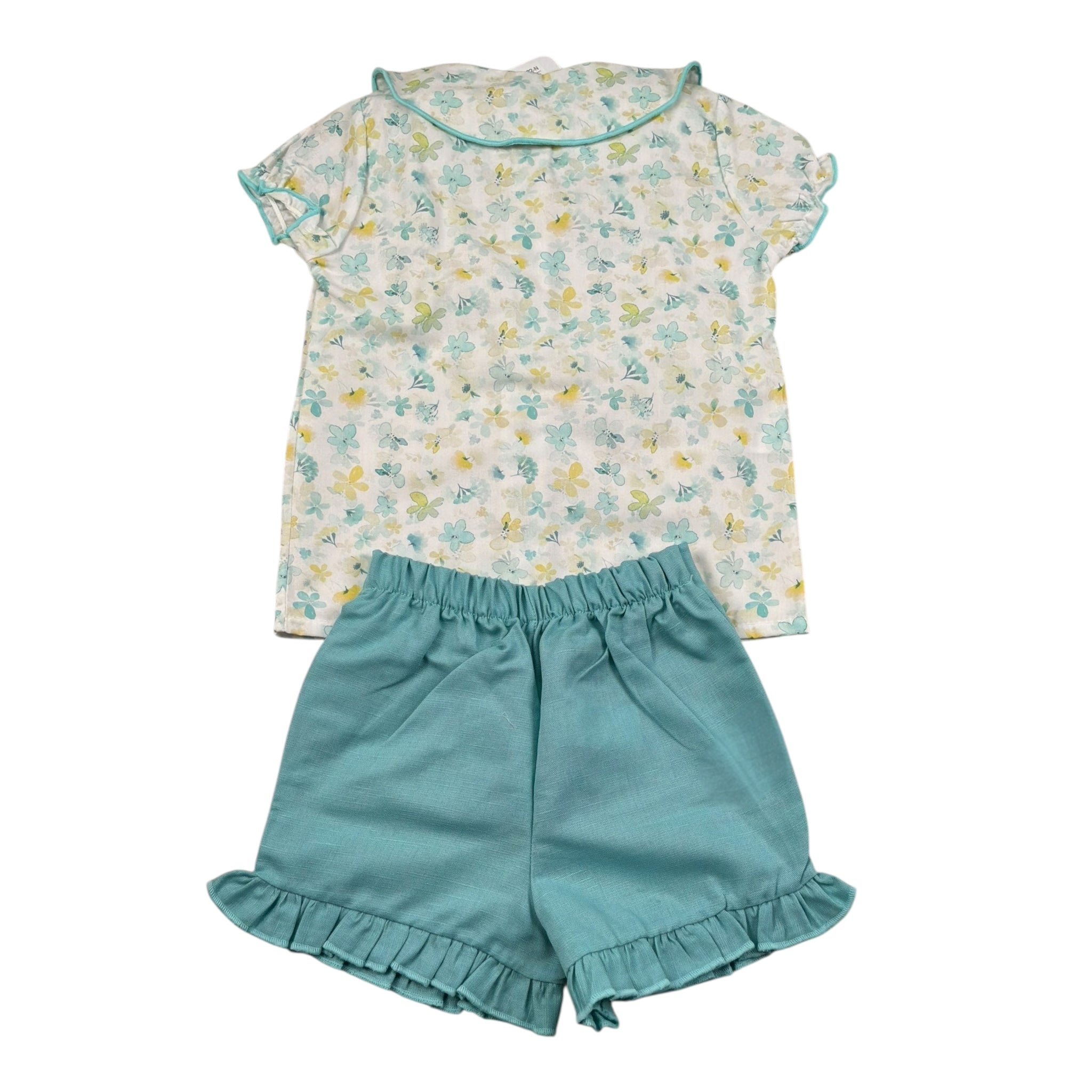 Calamaro Completo 2 Pezzi Camicia-Culotte per Bambina 11122 BIANCO CALAMARO 