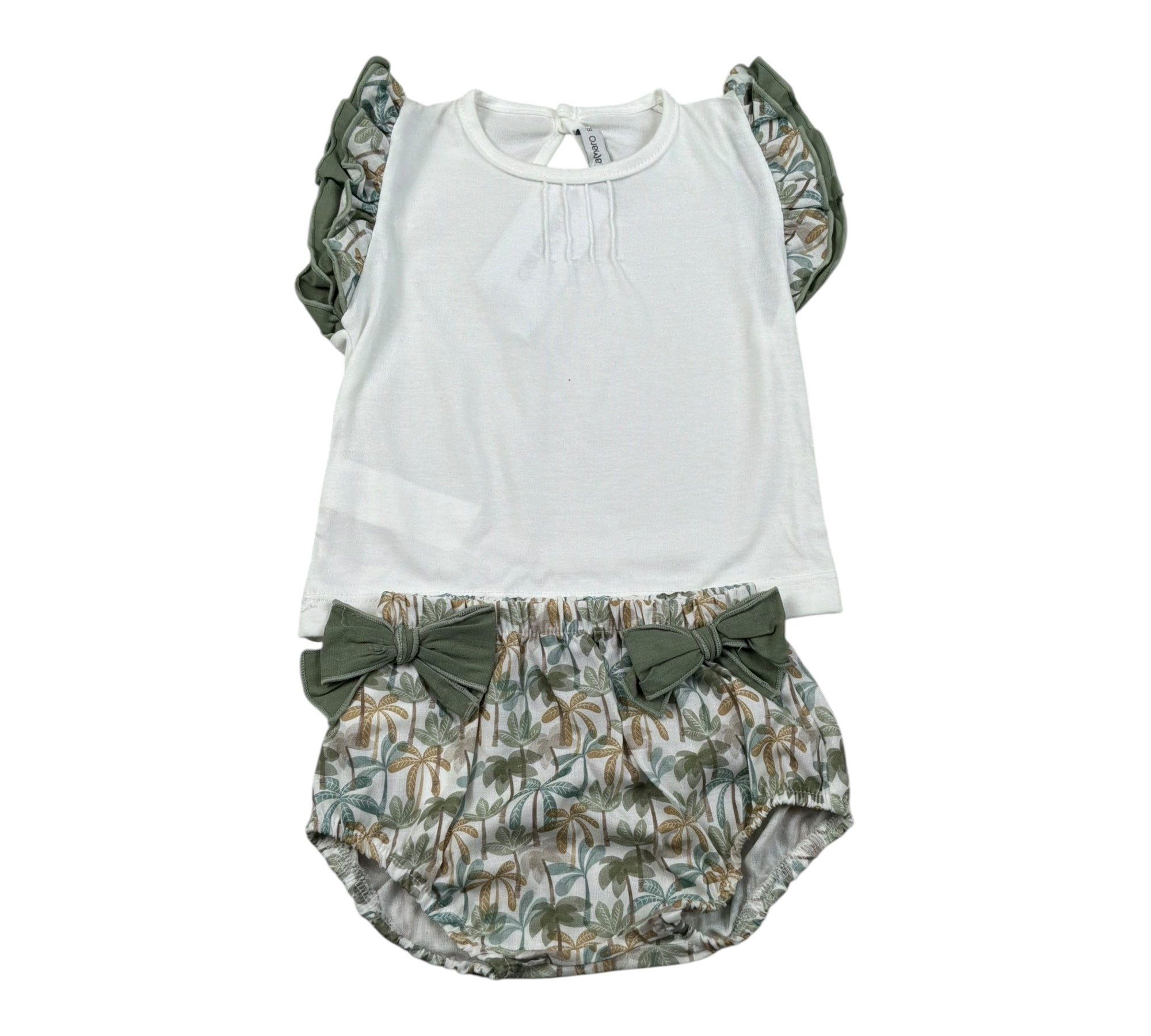 Calamaro Completo 2 Pezzi T-Shirt-Culotte per Neonata 11129 BIANCO CALAMARO 