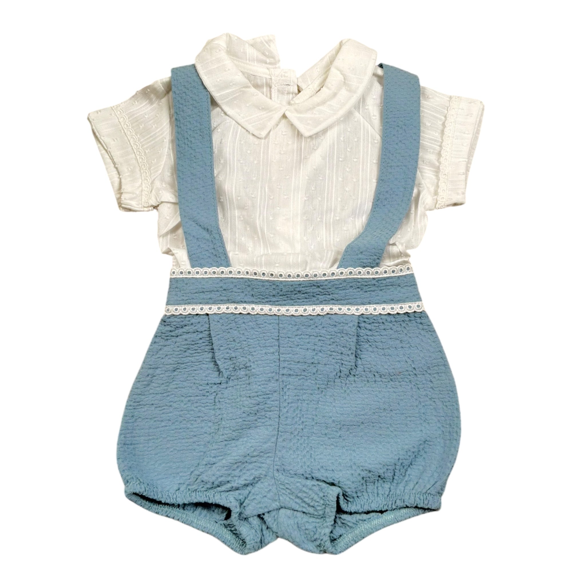 Calamaro Completo 2 Pezzi Camicia-Bermuda per Neonato 17734 BIANCO/AZZURRO CALAMARO 