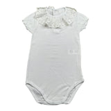 Calamaro Body Mezza Manica Tinta Unita con Colletto per Neonata 19109 BIANCO CALAMARO 