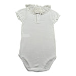 Calamaro Body Mezza Manica Tinta Unita con Colletto per Neonata 19109 BIANCO CALAMARO 