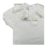Calamaro Body Mezza Manica Tinta Unita con Colletto per Neonata 19109 BIANCO CALAMARO 