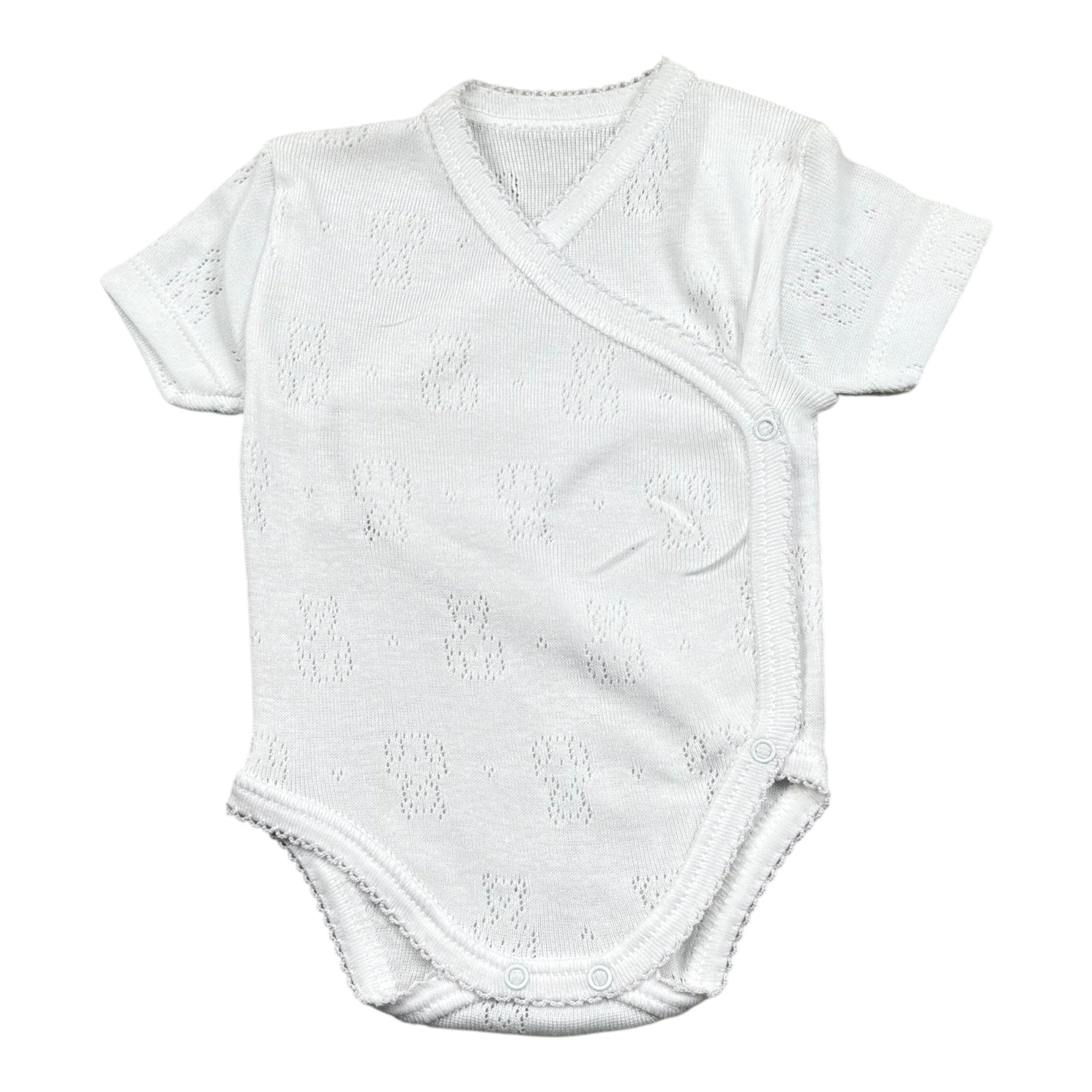 Calamaro Body Tinta Unita Mezza Manica per Neonata FJDJJD BIANCO CALAMARO 