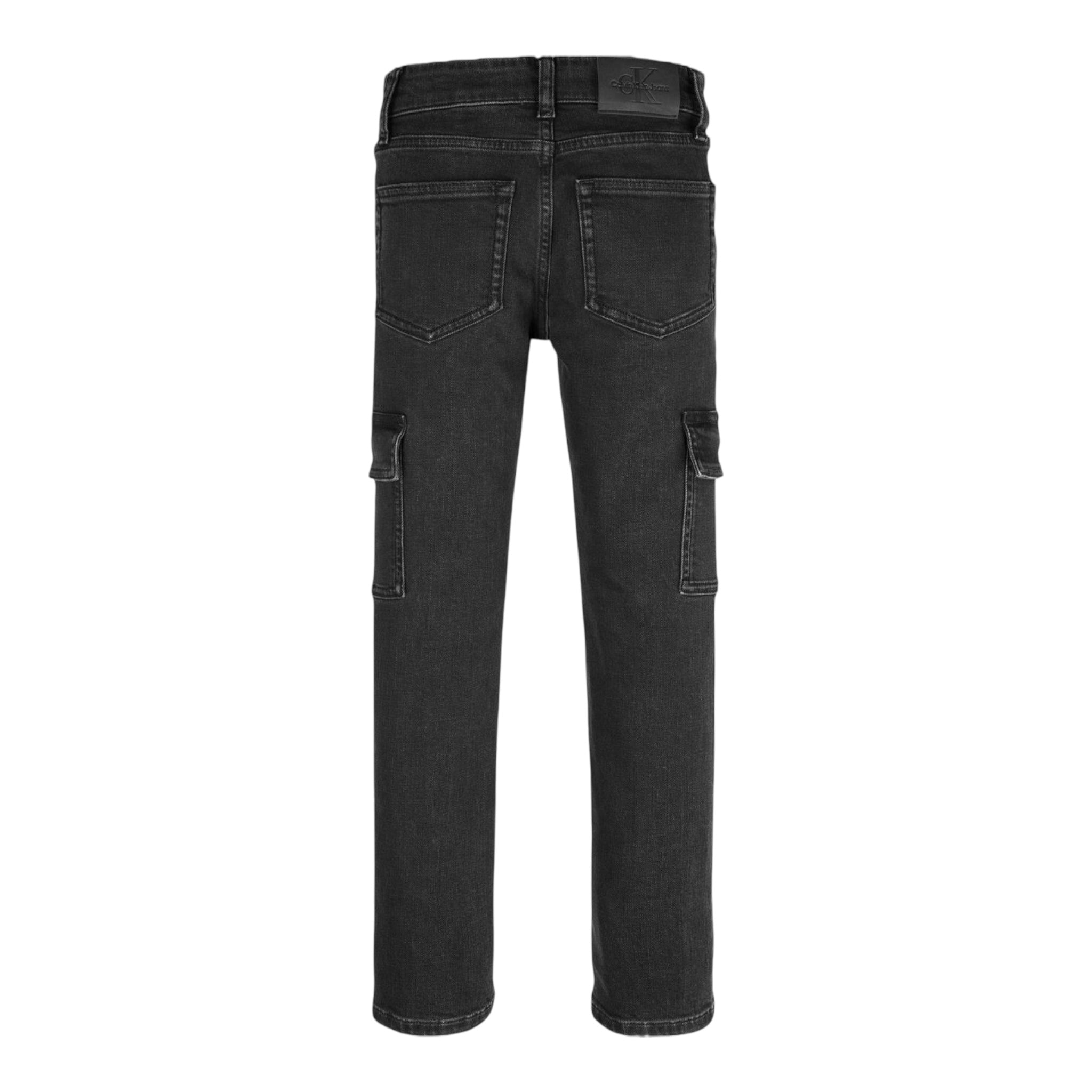 Calvin Klein Jeans Tinta Unita con Girovita Regolabile per Bambino IB0IB02300 NERO CALVIN KLEIN 