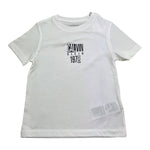 Calvin Klein T-Shirt Girocollo Tinta Unita con Stampa per Bambino IB0IB02456 BIANCO CALVIN KLEIN 
