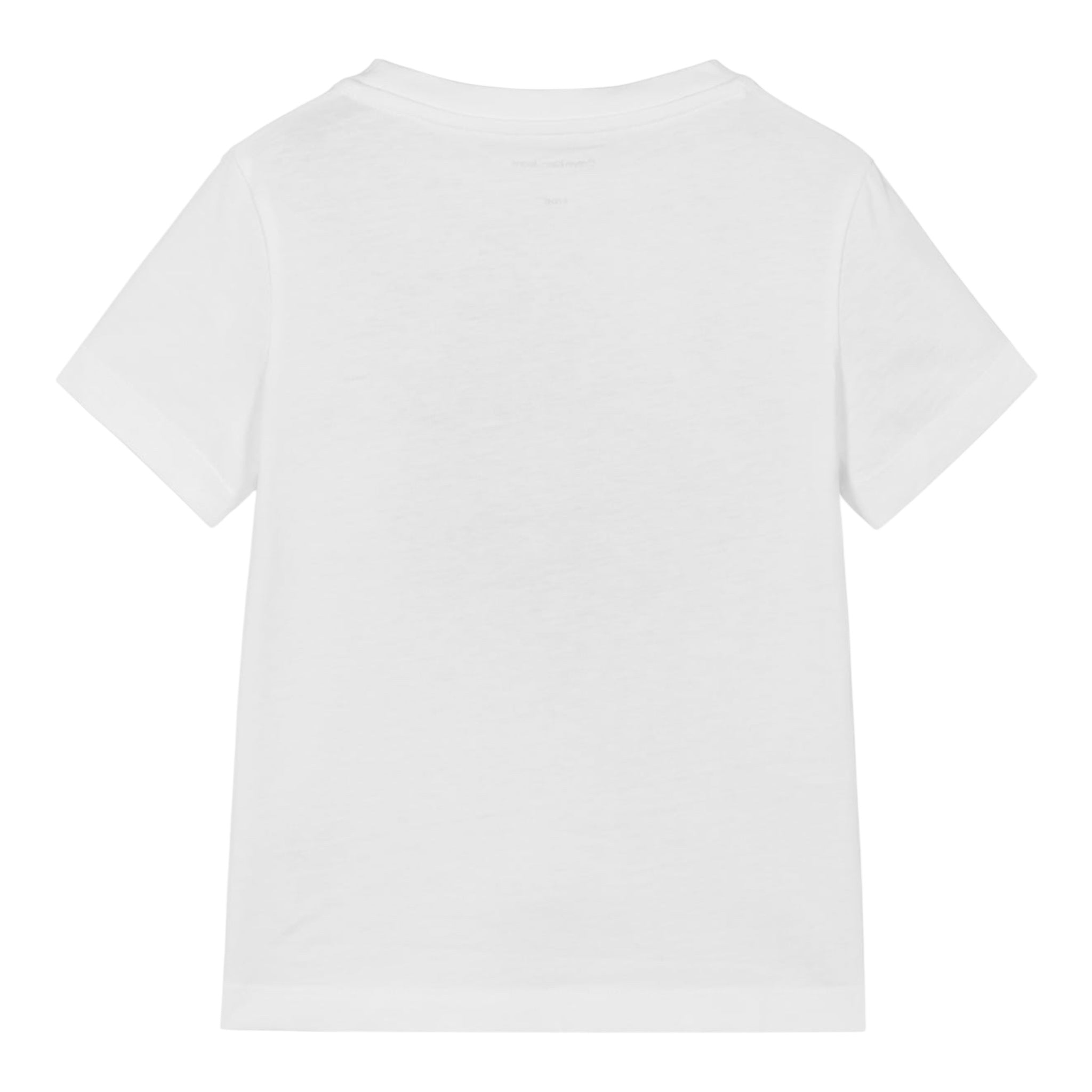 Calvin Klein T-Shirt Girocollo Tinta Unita con Stampa per Bambino IB0IB02459 BIANCO CALVIN KLEIN 