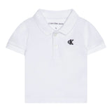 Calvin Klein Polo Mezza Manica Tinta Uita con Logo Bianco per Bambino IB0IB02486 BIANCO CALVIN KLEIN 