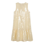 Calvin Klein Abito Giromanica Tinta Unita Paillettato per Bambina IG0IG02354ZCY BEIGE CALVIN KLEIN 